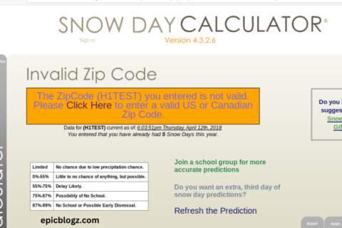 Snow Day Calculator